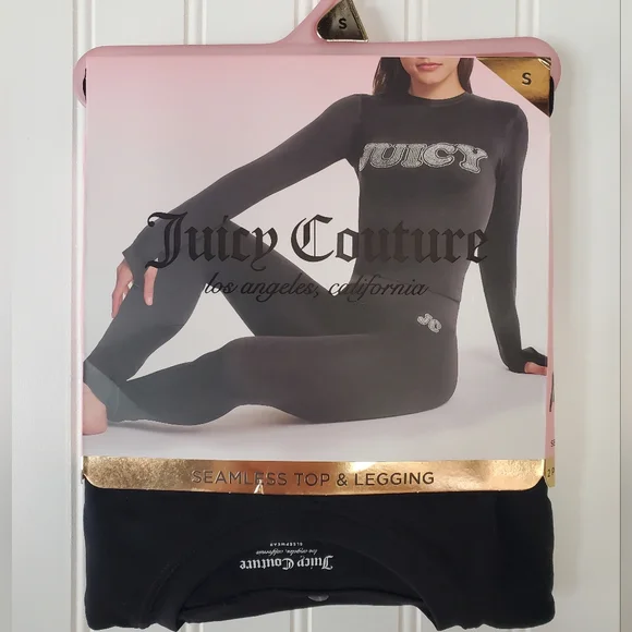 Juicy Couture 2 Piece Seamless Top & Legging Set Sz S NWT - Picture 1 of 2